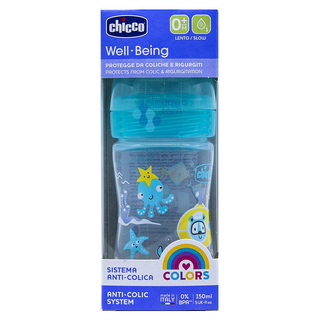 CHICCO WB  PP BOY 150ML SLOW رضاعه
